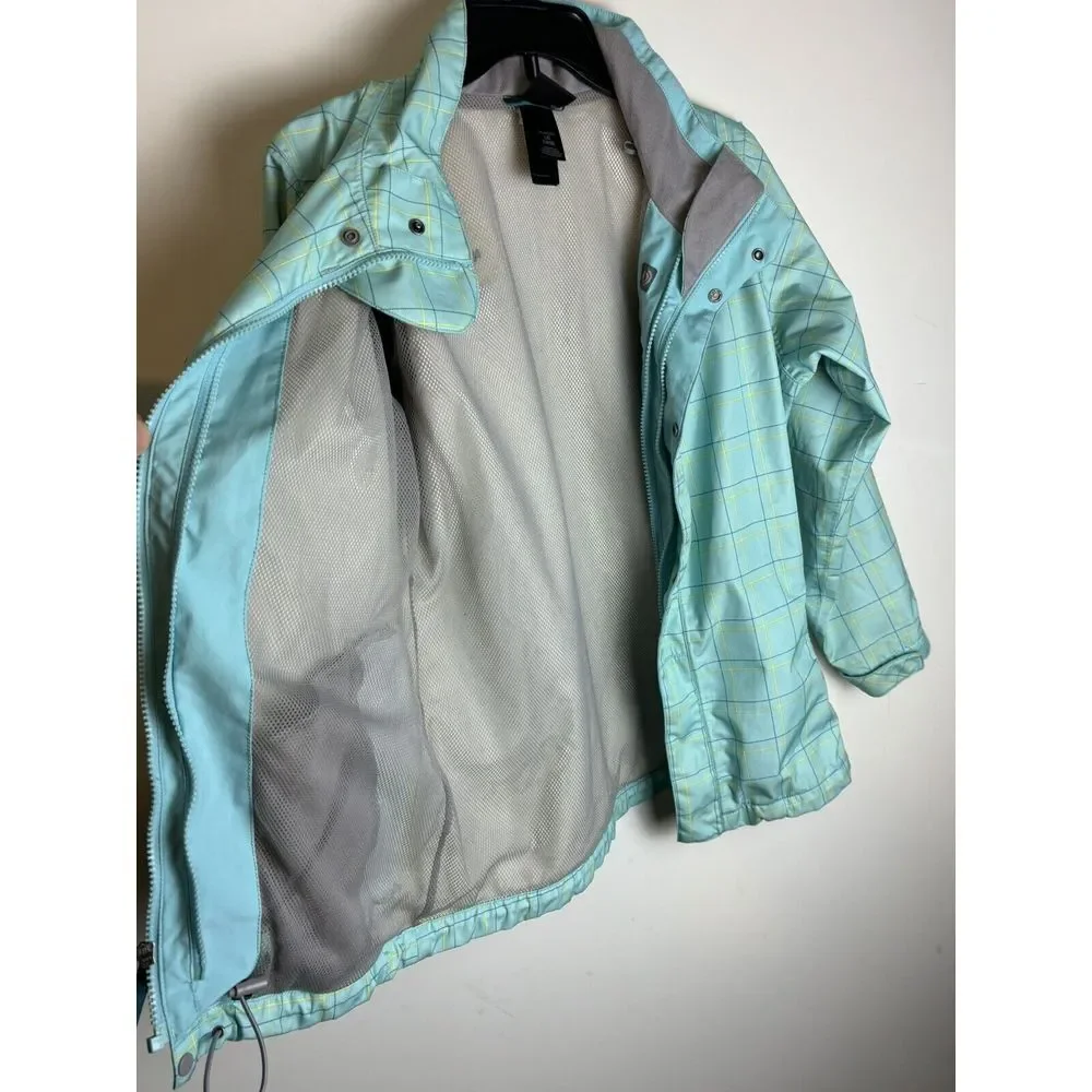 The North Face GIRLS 14-16 Hyvent Ski Jacket AQUA YELLOW NO‎ LINER